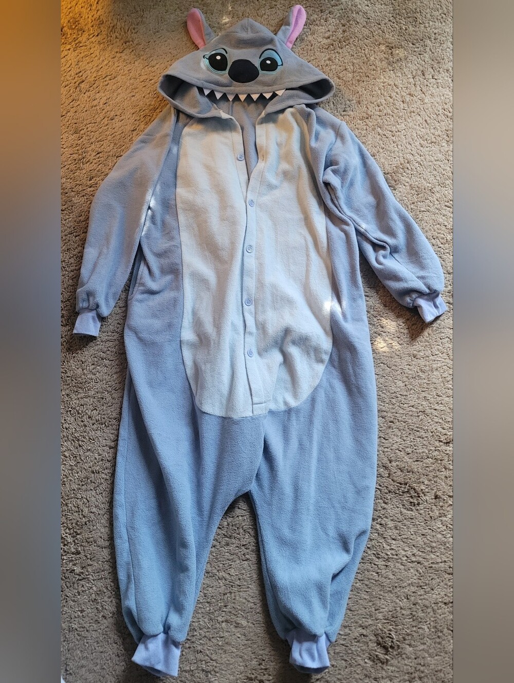 Stitch Adult Hooded One-Piece Pajamas
